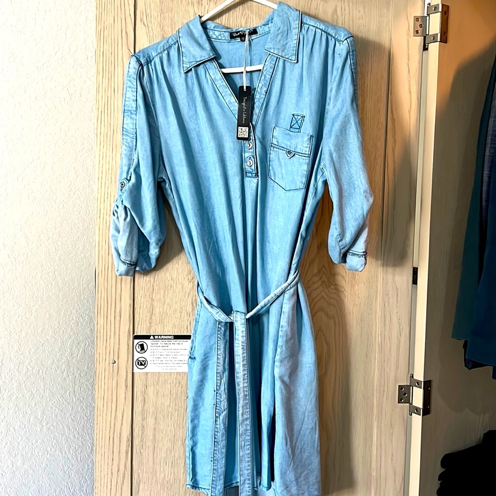 Woman denim dress